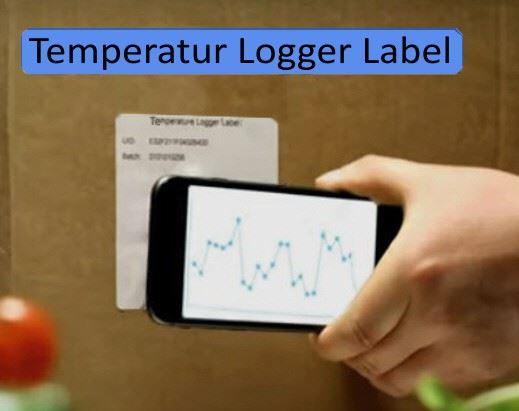 RFID Temperatur Etikett berührungslos auslesen mit NFC