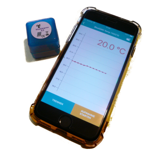 BlueDanTemp mit Smartphone App