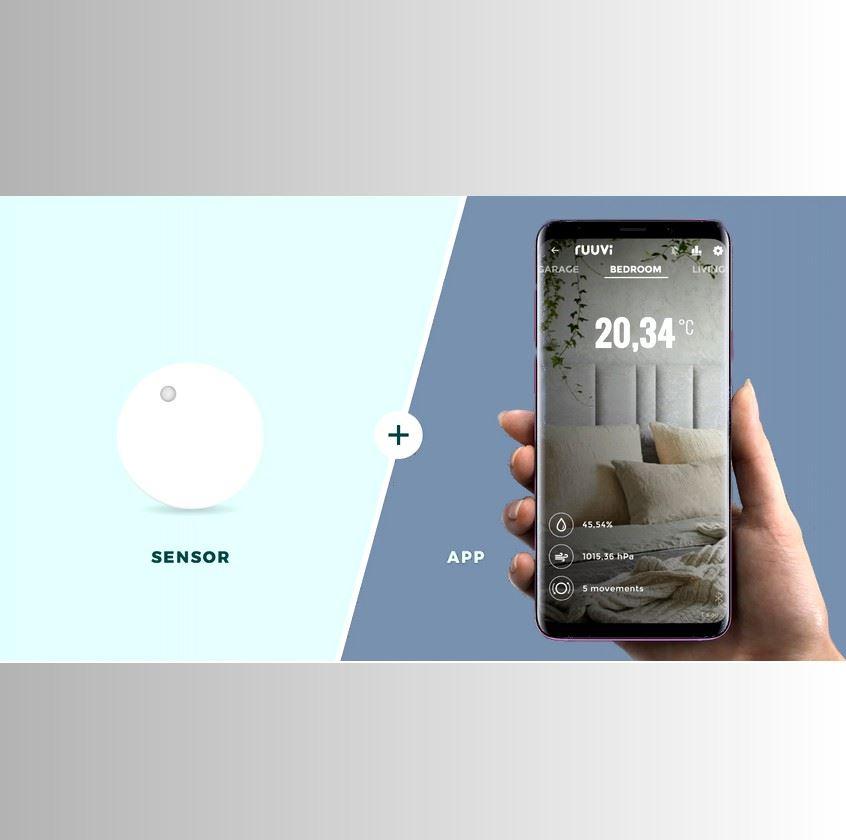 RuuviTag Raumklimasensor + Ruuvi Station App